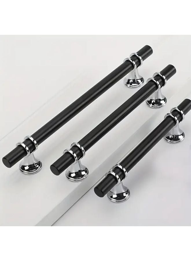 20pc Black And Silvery Stainless Steel Cabinet Handles 128mm Hole Spacing Vintage Drawer Pulls - Image 2